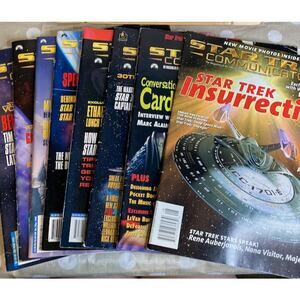 Vintage 90s/Y2K Lot of 8 FANtastic Media Star Trek Communicator Magazines